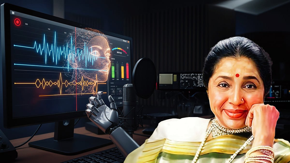 A Gemini-generated image of Asha Bhosle