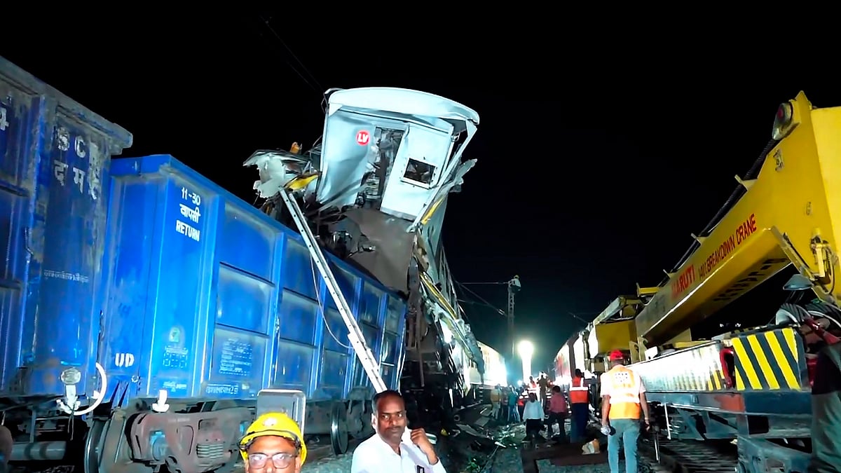 The train accident site