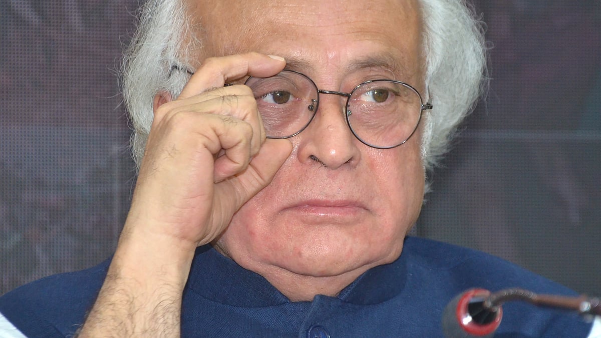 Jairam Ramesh during a press conference in Patna.