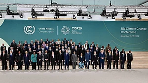File photo of delegates at COP 29