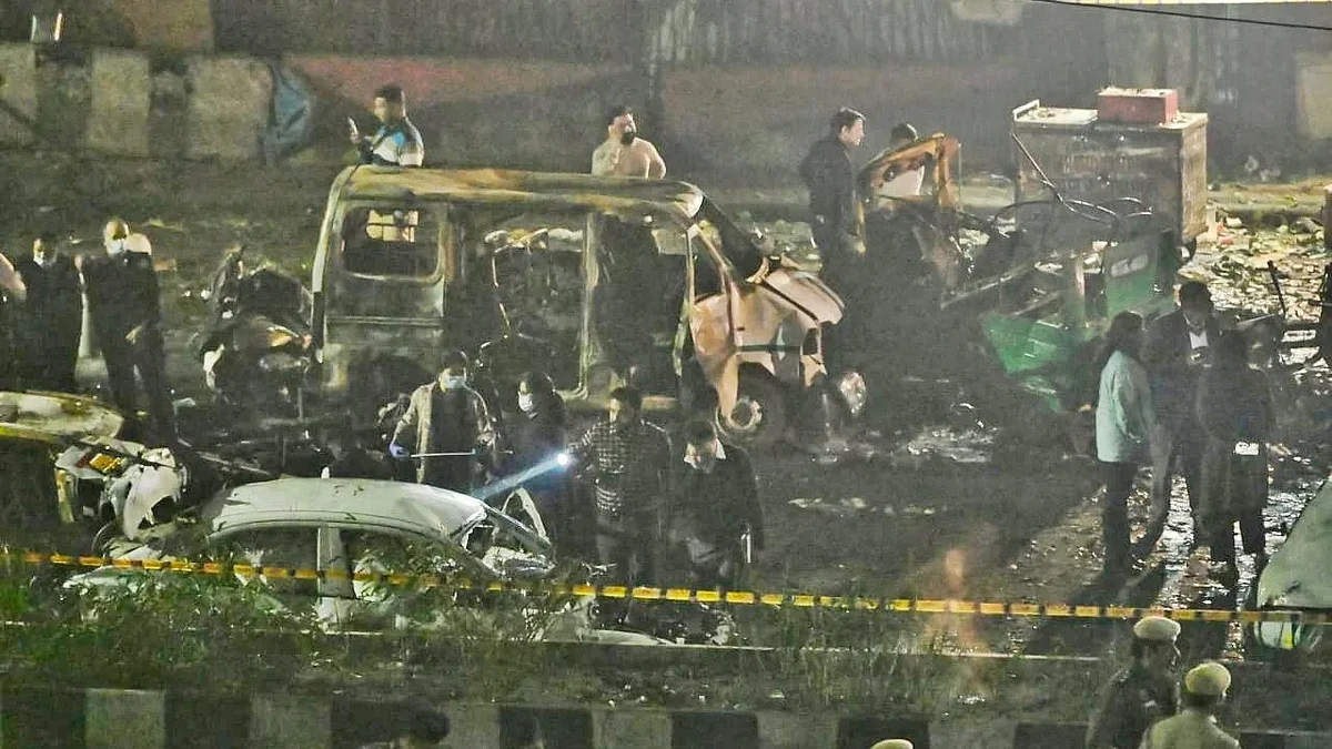 Visual from the blast site. 
