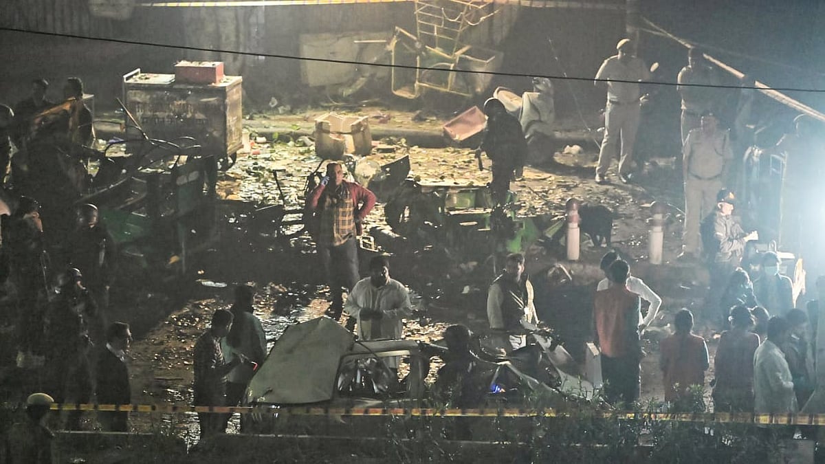 Part of the blast site