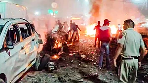 The aftermath of the massive explosion.