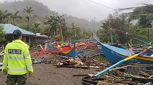 Damage caused by Typhoon Fung-wong in Philippines
