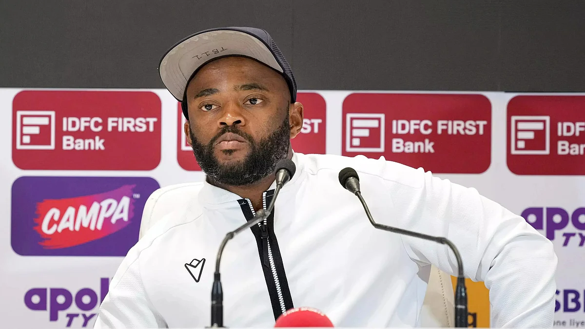Temba Bavuma at the press conference on Thursday
