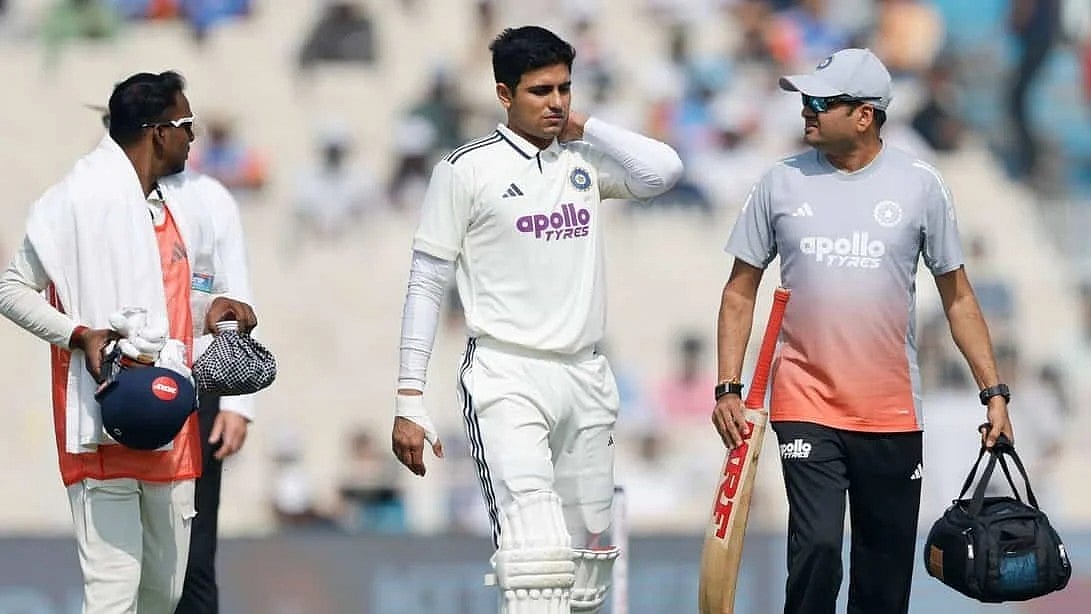 Shubman Gill retires hurt after a neck spasm early on Saturday
