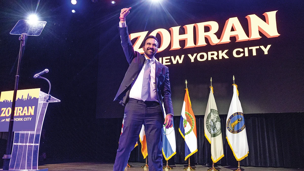 In his victory speech, Mamdani invoked Nehru’s vision of India and closed with Dhoom Machale