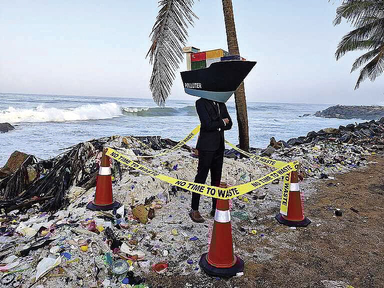 A Greenpeace protest in Thiruvananthapuram