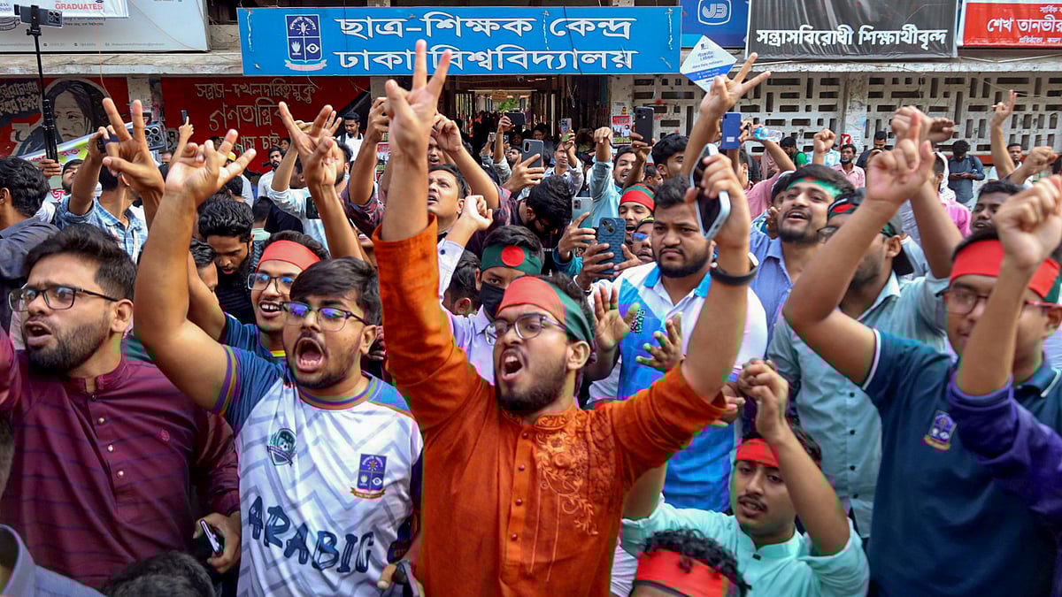 People celebrate in Dhaka after ICT sentences Sheikh Hasina to death.