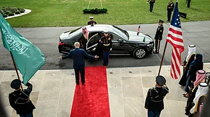 Trump welcomes the Crown Prince of the Kingdom of Saudi Arabia Mohammed Bin Salman