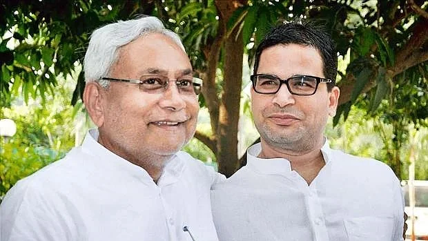 Bihar CM Nitish Kumar with Prashant Kishor