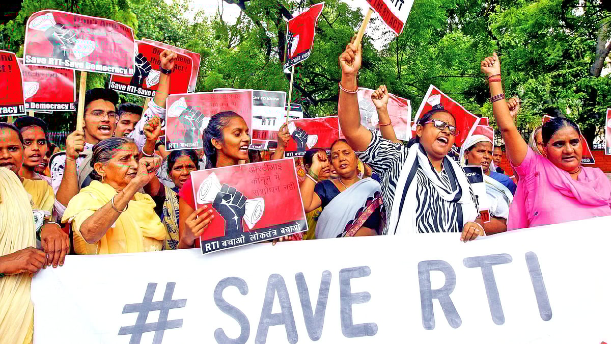 A protest to save the RTI Act