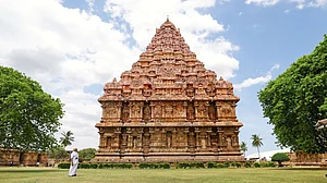 PM Modi at Gangaikonda Cholapuram temple in Ariyalur, Tamil Nadu