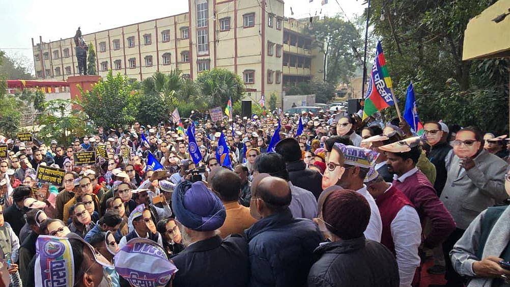 DOMA members take ‘save the Constitution’ pledge wearing Ambedkar masks at Delhi event
