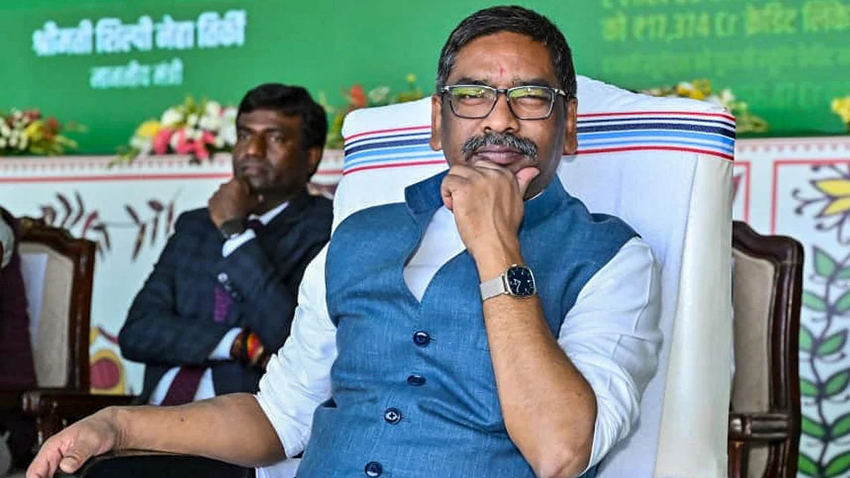 Jharkhand CM Hemant Soren at a government event in Ranchi