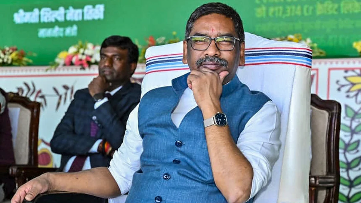 Jharkhand CM Hemant Soren at a government event in Ranchi