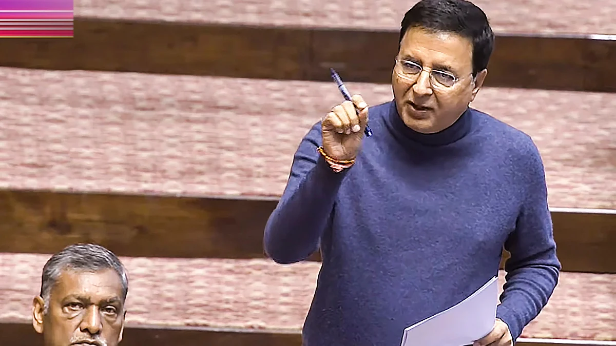 Congress MP Randeep Surjewala in Rajya Sabha. (photo: PTI)
