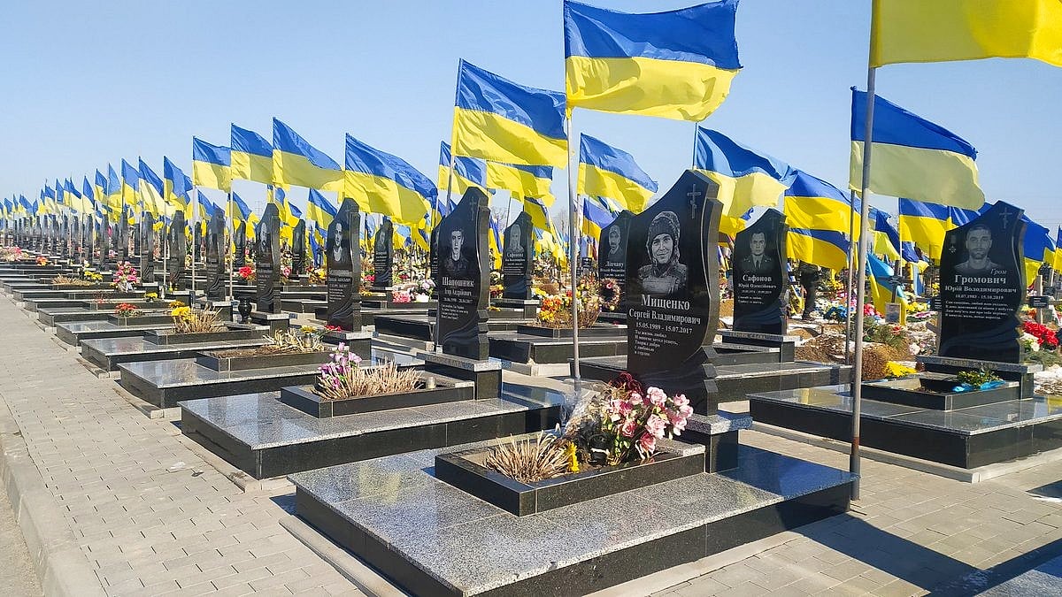 A cemetery in Ukraine, from 2023