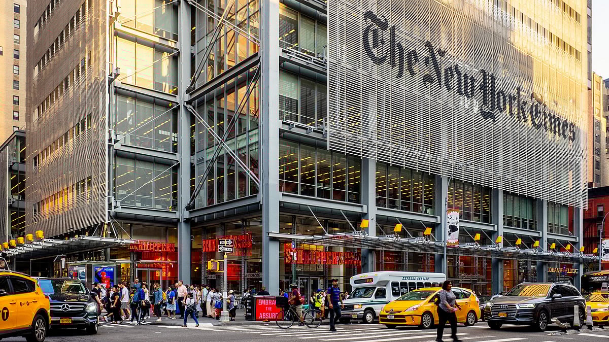 The NYT building in New York, USA