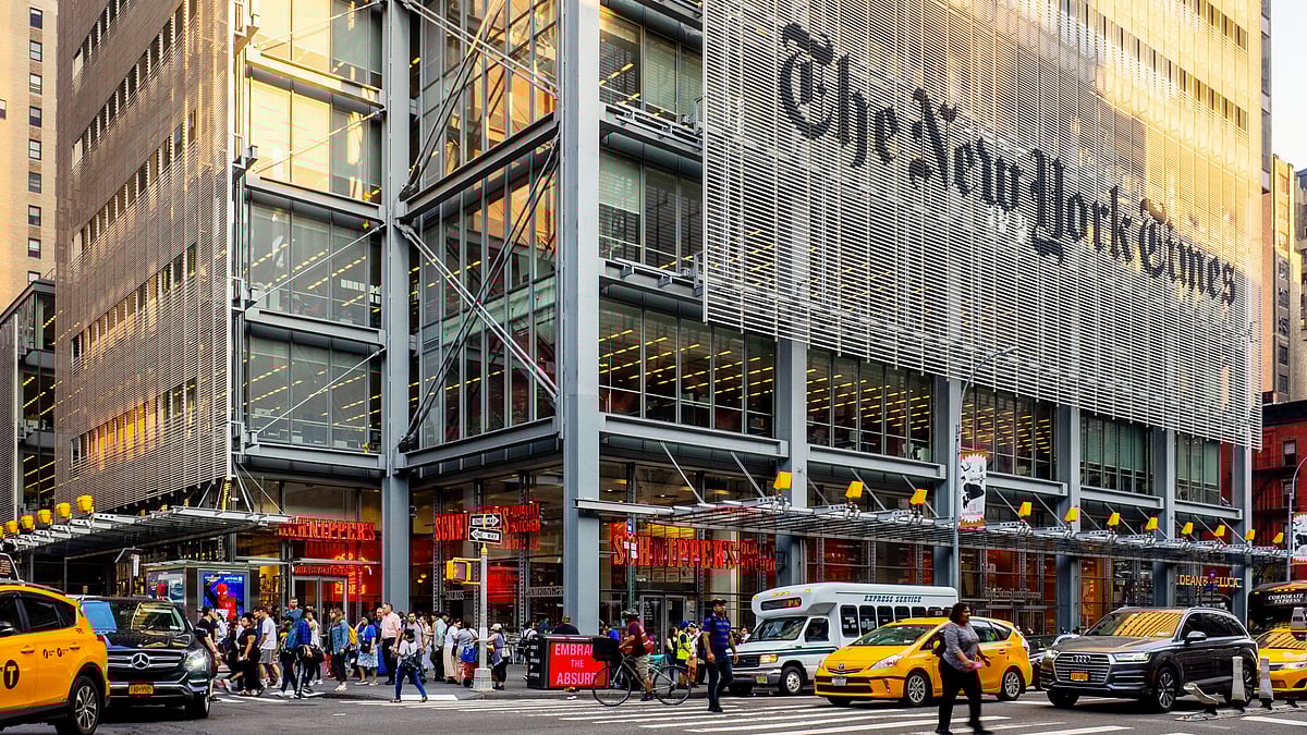 The NYT building in New York, USA