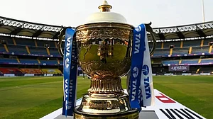 IPL winners' trophy on display