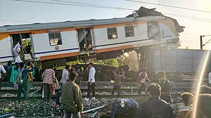 the site where the collision happened near Bilaspur railway station on November 4. (PTI file photo)
