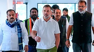 Rahul Gandhi arrives for the winter session of Parliament, 12 Dec