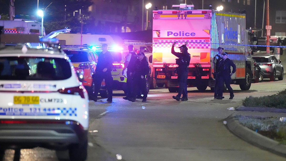 Police cordon off part of Bondi Beach following a reported shooting in Sydney.