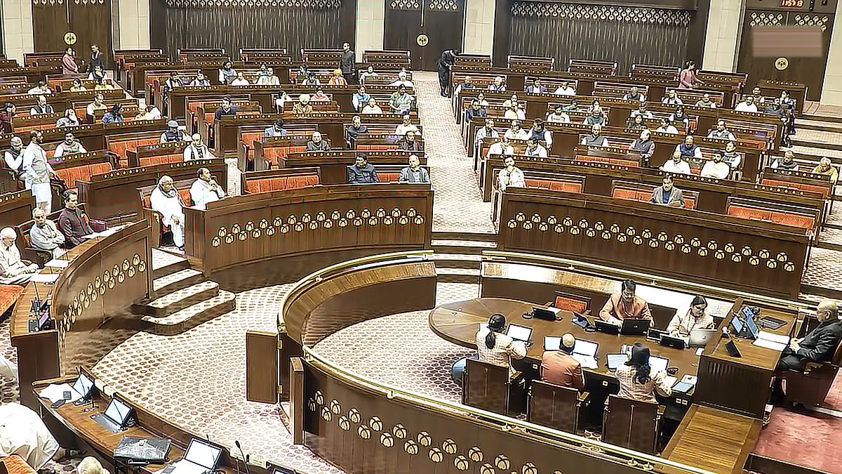 Rajya Sabha during the debate, 17 Dec