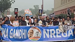 MPs protest in Parliament.