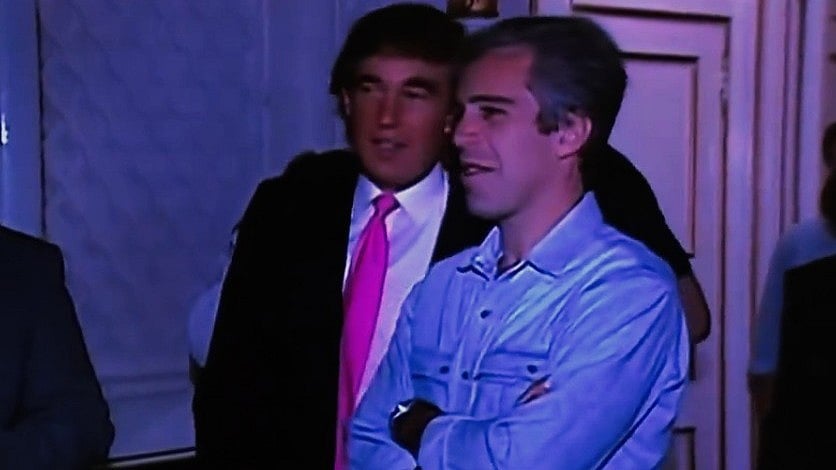 Screengrab from a 1992 video showing Donald Trump and Jeffrey Epstein at a party (File photo)