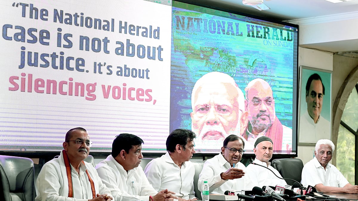 Setting the record straight: Senior Congress leader P. Chidambaram addressing the media on 21 April 2025