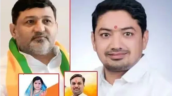 BJP candidate Gajanan Suryawanshi and his family members (Source : Abp)