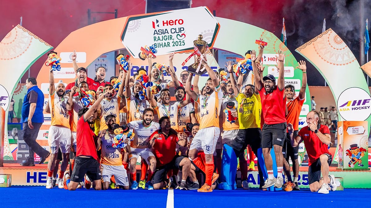 The victorious Indian hockey team at Asia Cup 2025