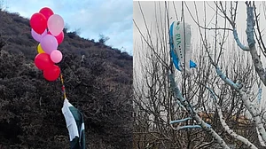 Multiple balloons were seen in Baramulla and Kupwara districts