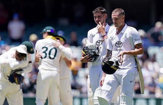 Done and dusted: Last England wicket falls and Australia take series 3-0