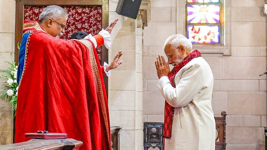 Irony at its best: PM Modi at Christmas service