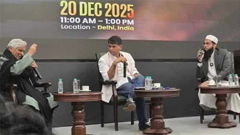 An animated moment in the debate at Delhi’s Constitution Club on 20 December