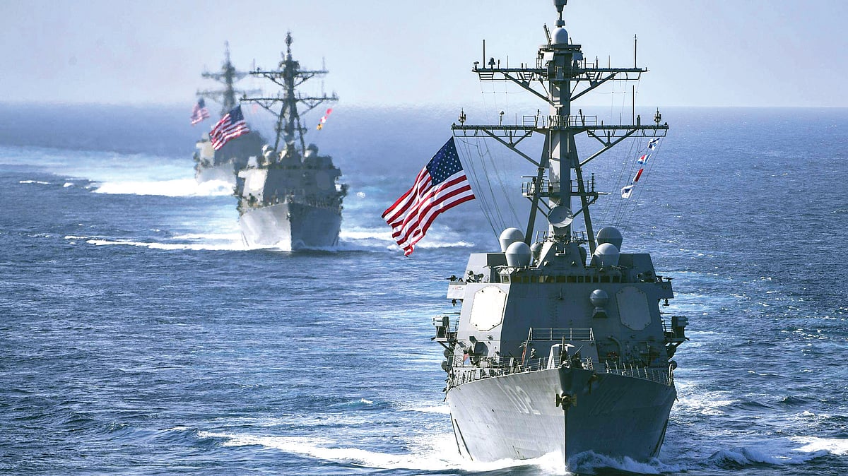 Trump-ordered guided-missile destroyers off the coast of Venezuela