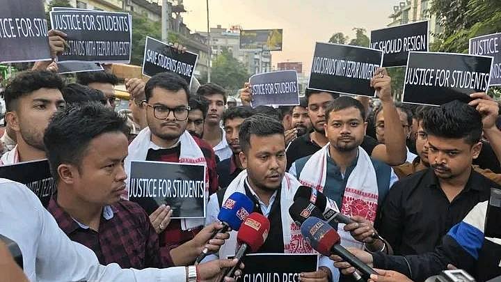 Tezpur University stakeholders begin hunger strike as protests against VC enter 100th day