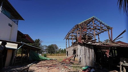 Structures damaged due to the Thailand-Cambodia war    