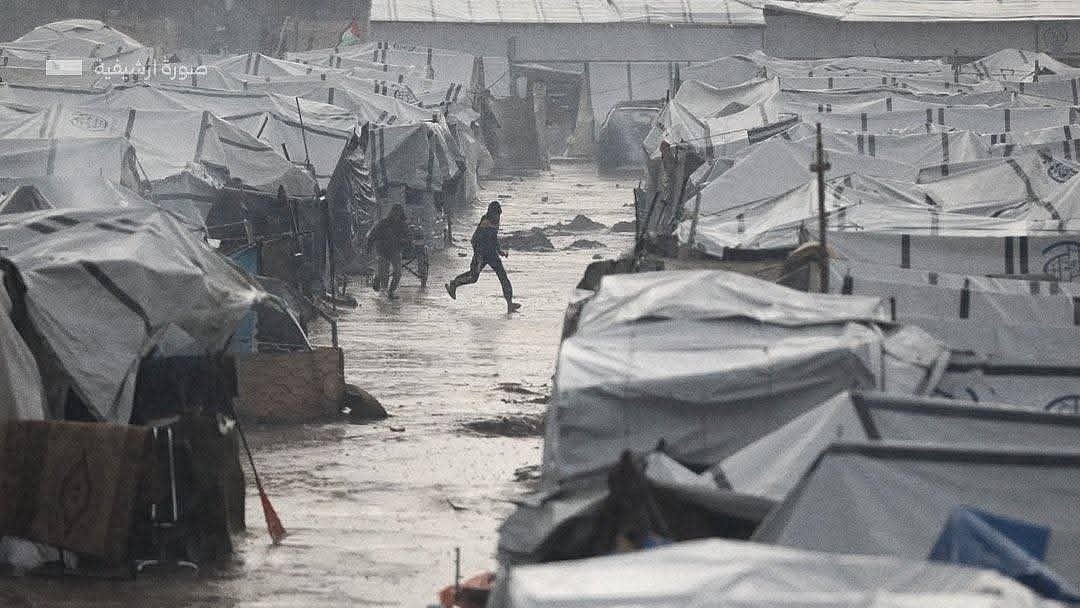 Representative image showing tents in Gaza.