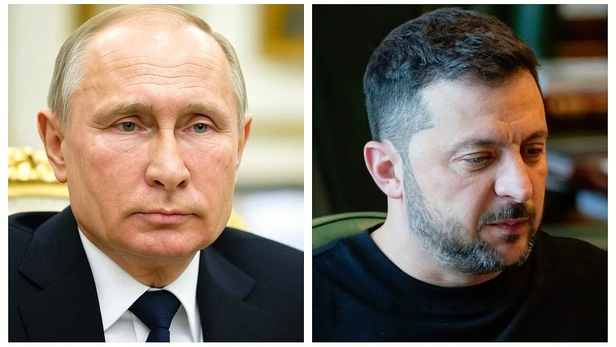 Vladimir Putin and Volodymyr Zelenskyy