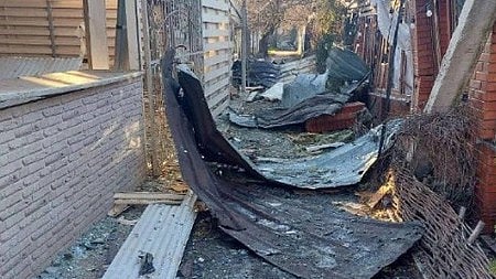 Remains of the downed drones