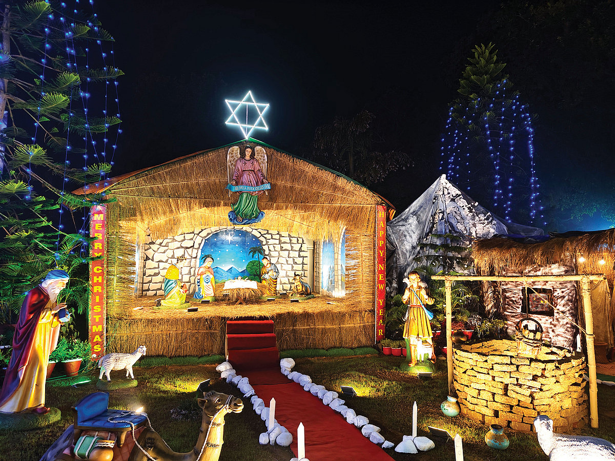 A Christmas crib at St Alphonsus Cathedral