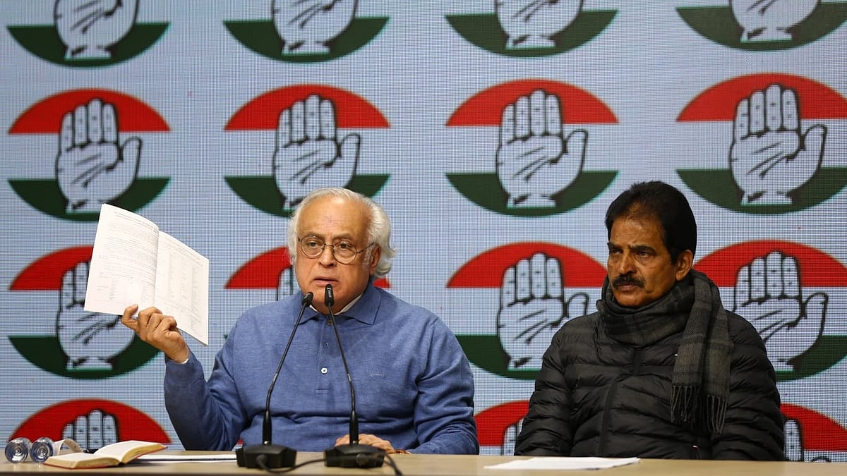 Congress general secretary K.C. Venugopal and Jairam Ramesh.