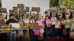 Relatives of victims protest at Jantar Mantar