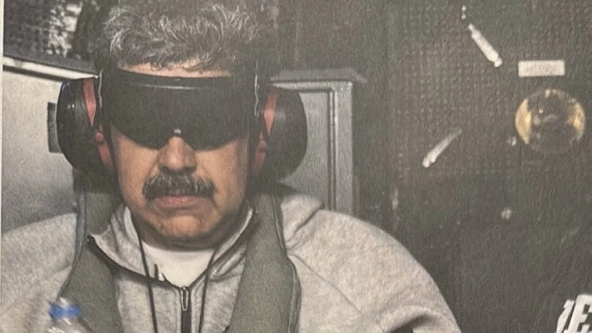 Venezuelan President Nicolas Maduro in custody after being captured by the United States.
