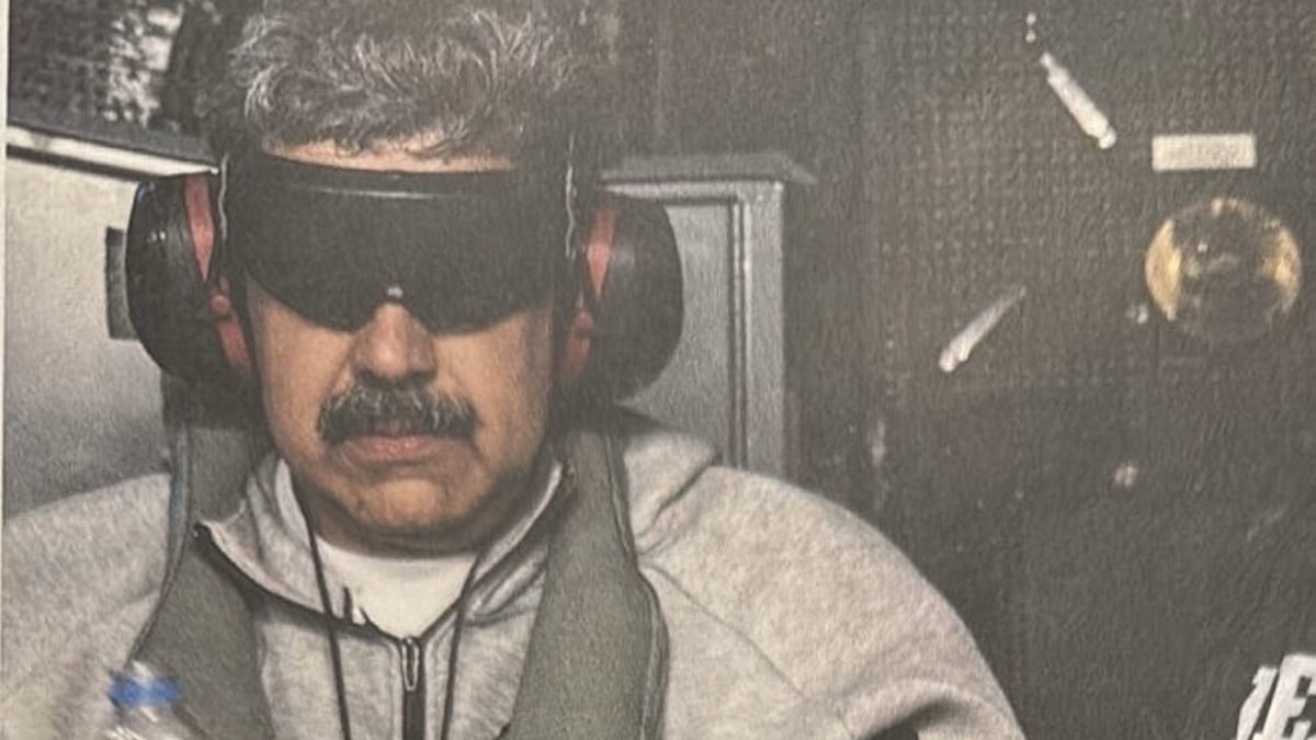 Venezuelan President Nicolas Maduro in custody after being captured by the United States.