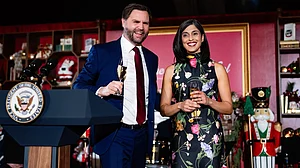 J.D. Vance with wife Usha Vance